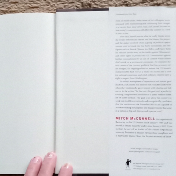 New "The Long Game" Hardcover Book About McConnell - Picture 4 of 4